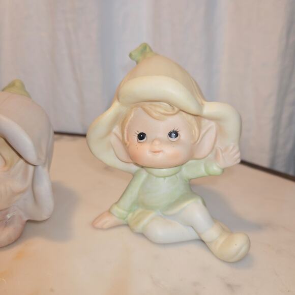 Vintage Homco Pastel Pixie Fairy Garden Elves - Picture 4 of 12